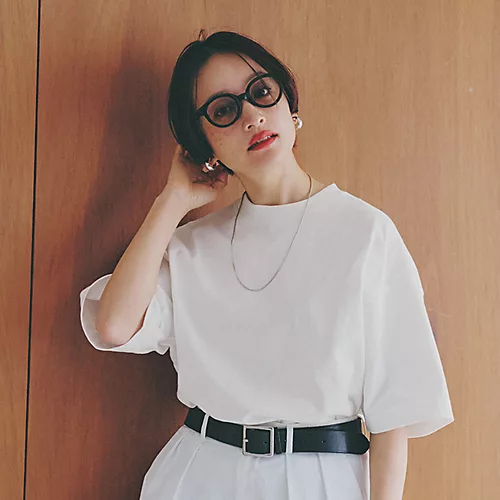 12closet【洗える】大人に似合う・巾着付き USAコットンワイドTシャツ＆ノースリーブTシャツ