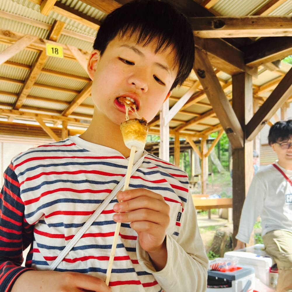 神奈川県南足柄市　丸太の森　バーベキュー場　BBQ　ピザ窯 マシュマロ