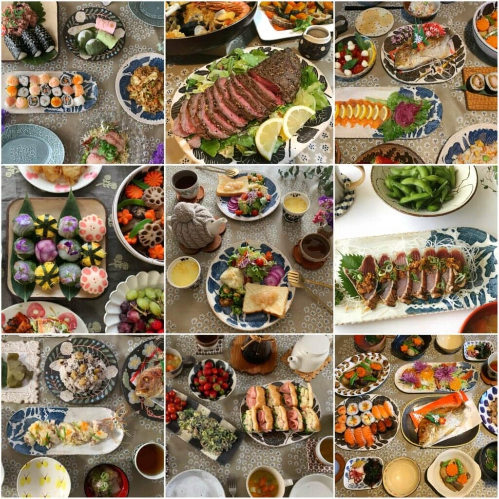 はなさん　鹿児島睦さんの器を使ったハレの日の食卓　集合