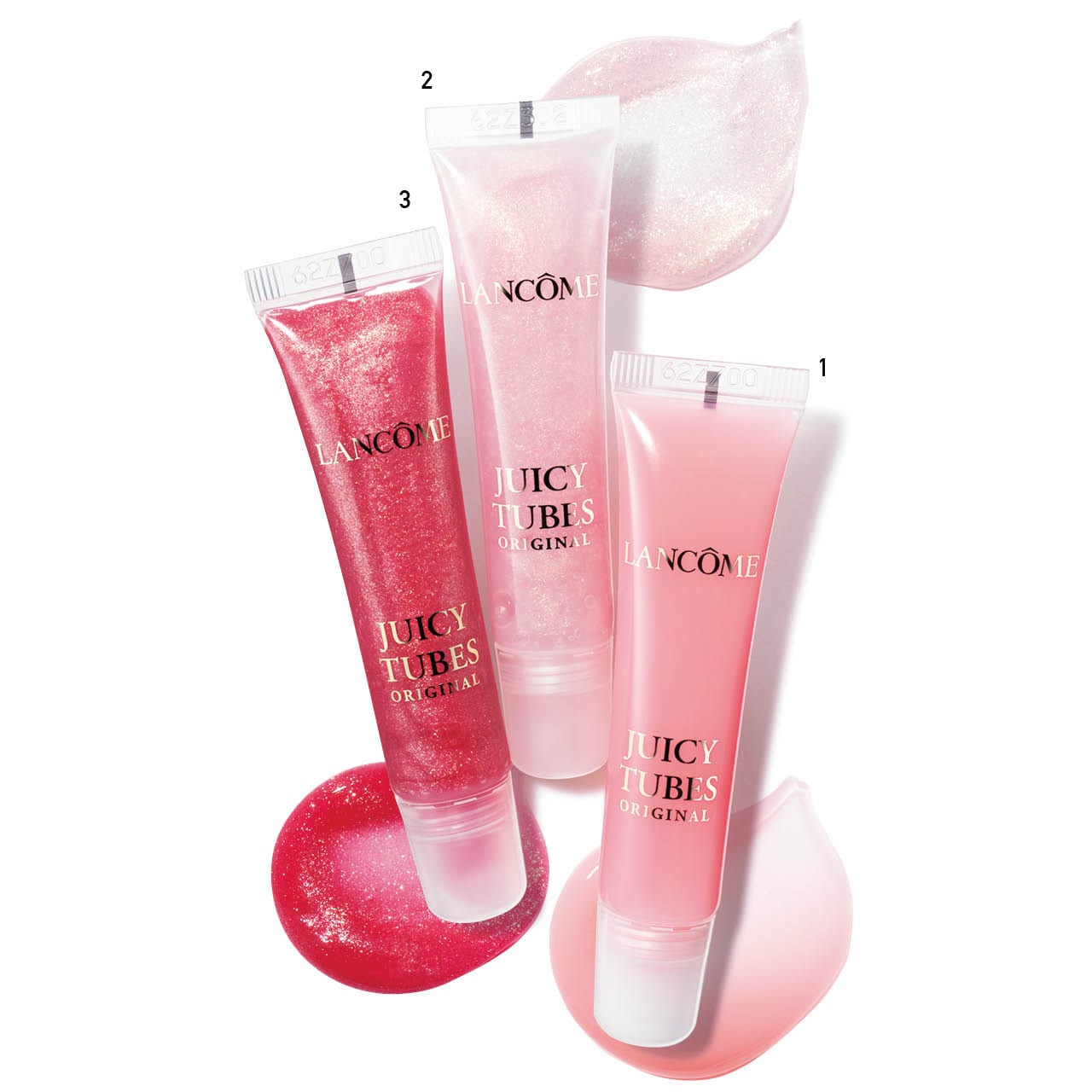 1.ジューシー チューブ 02・2.同 05・3.同 07（各）￥3850／ランコム