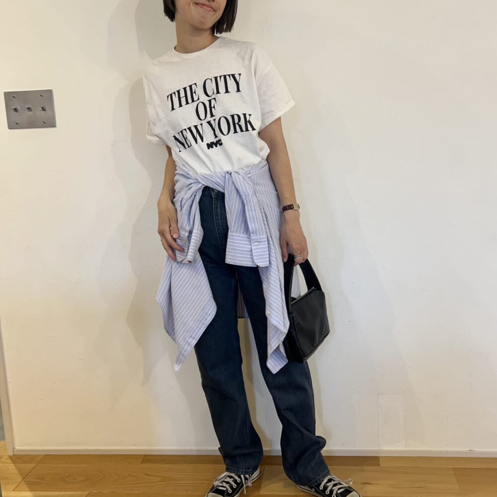 UNIQLOU ハイライズジーンズ
