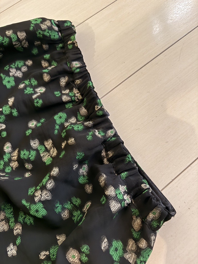 スタイリスト徳永千夏さん着用　ブランド名THE SHINZONE 2026SS　商品名 FLORAL JACQUARD SKIRT　ウエストゴム