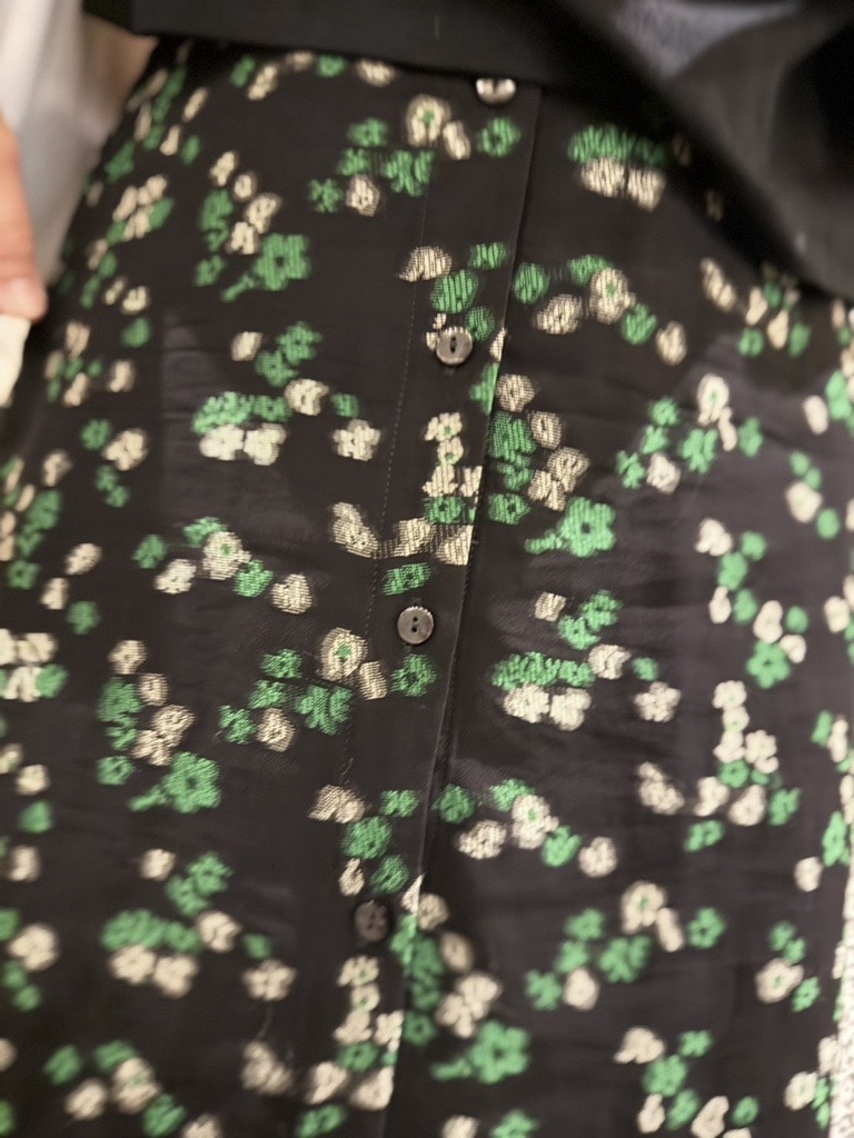 スタイリスト徳永千夏さん着用　ブランド名THE SHINZONE 2026SS　商品名 FLORAL JACQUARD SKIRT　商品カット