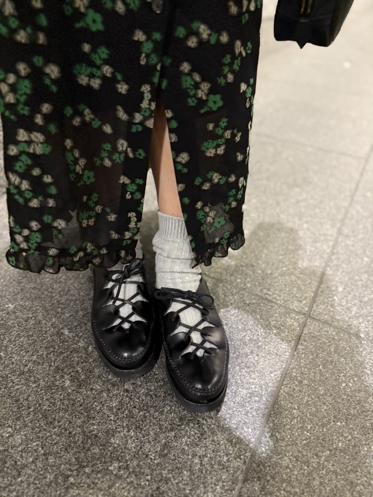 スタイリスト徳永千夏さん着用　ブランド名THE SHINZONE 2026SS　商品名 FLORAL JACQUARD SKIRT　