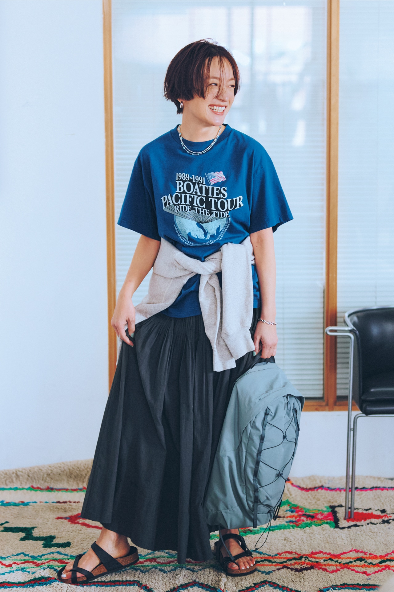 高山都さんのTHE SHINZONE(ザ シンゾーン)【洗える】BOATIES TOUR TEEのコーデ