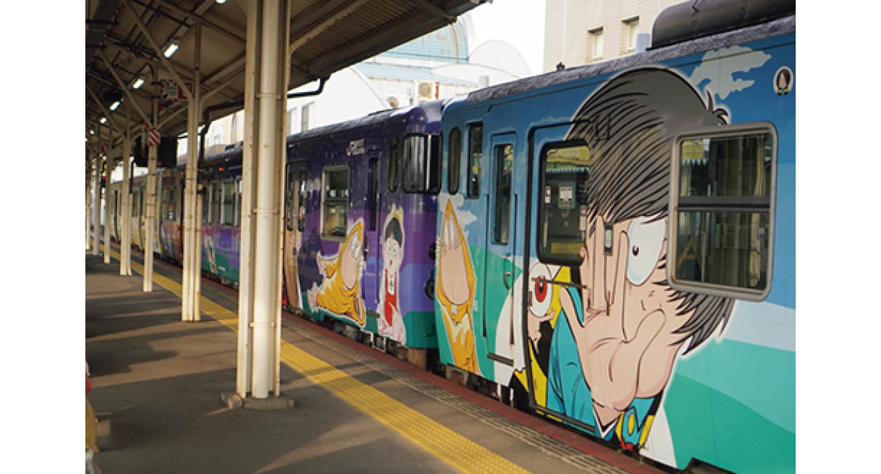 米子駅から境港駅までのJRの鬼太郎列車