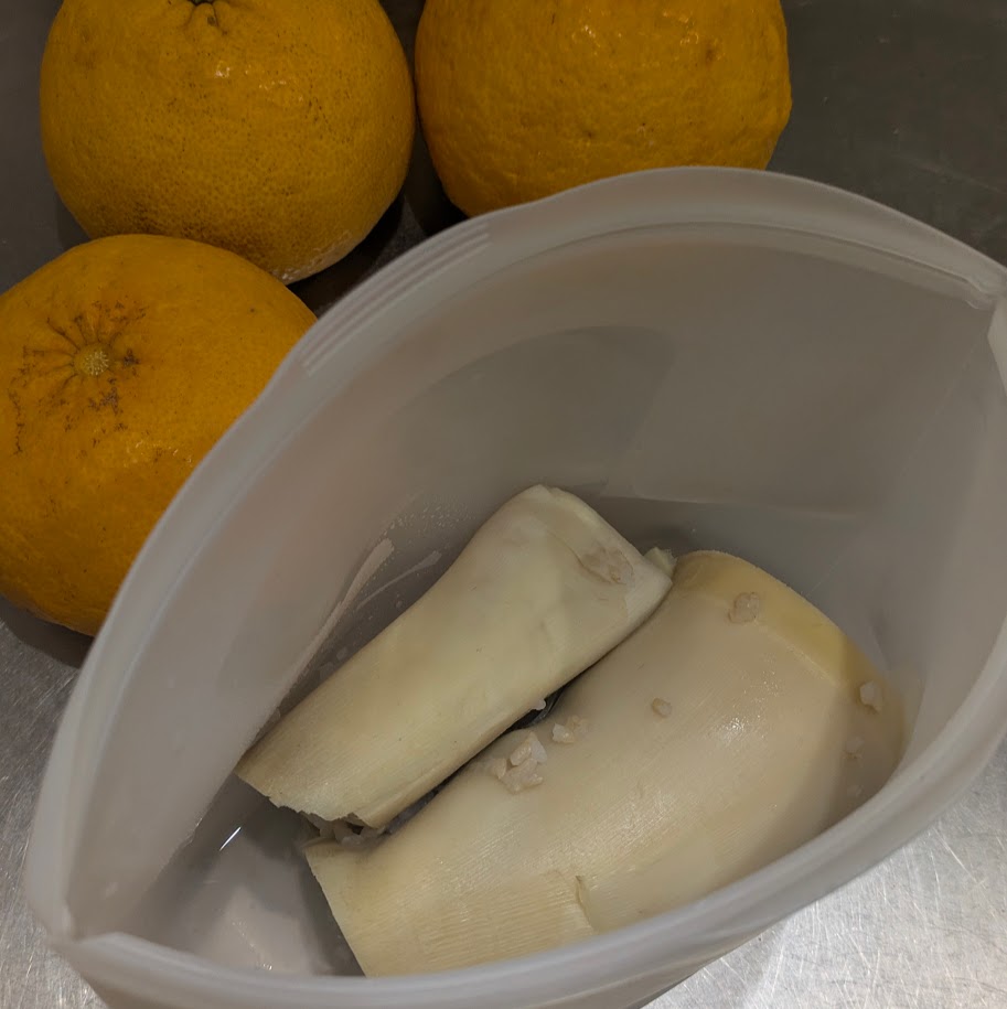 甘夏　タケノコ　貰い物