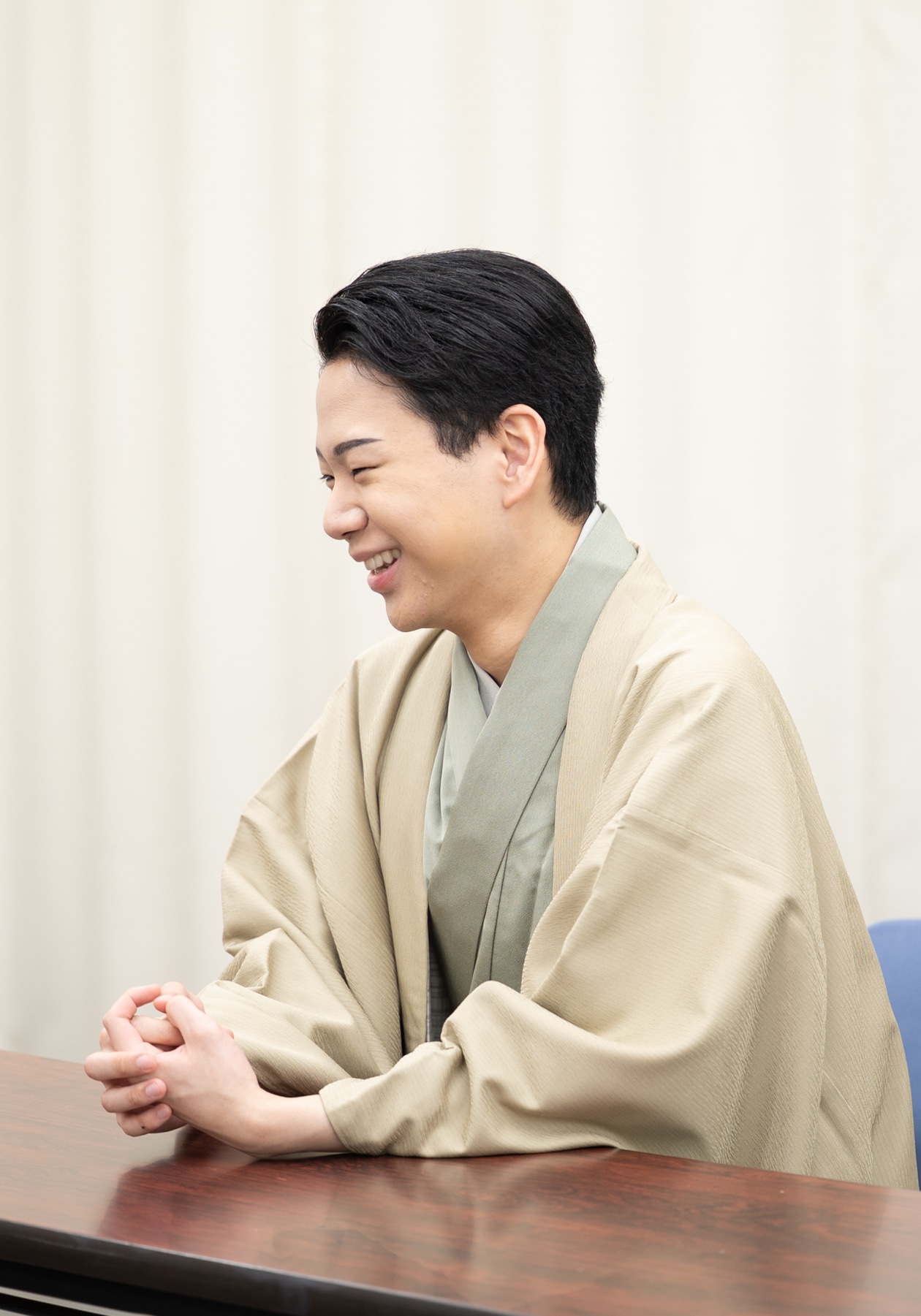 【新・尾上辰之助さんインタビュー】取材会で笑顔を見せる新辰之助さん