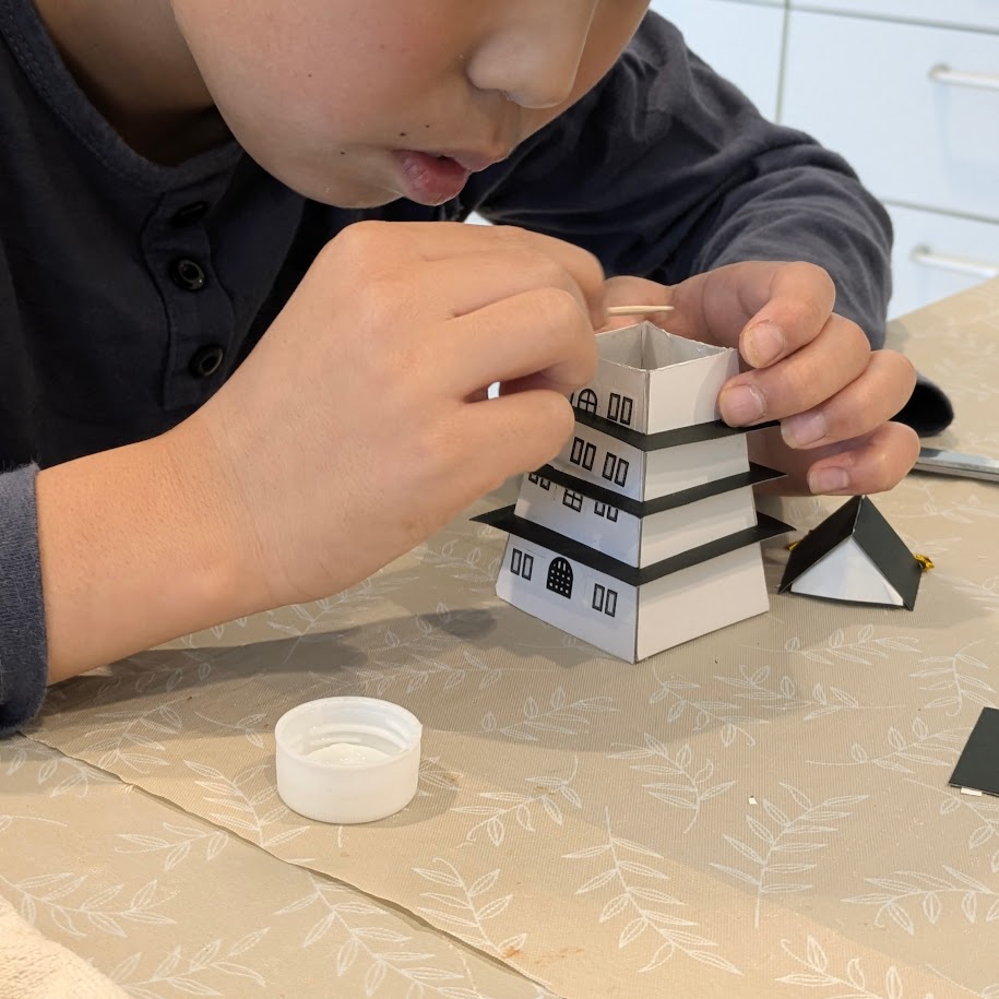 お城を作る 工作 子供