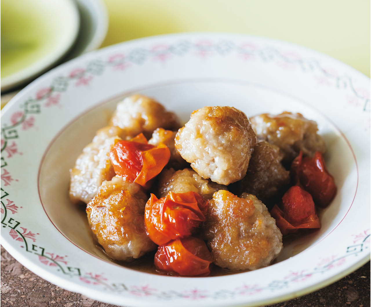 ミニトマトと豚だんごの煮込み