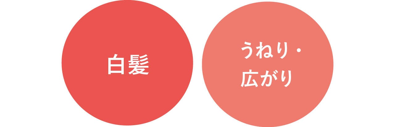 白髪
うねり・広がり