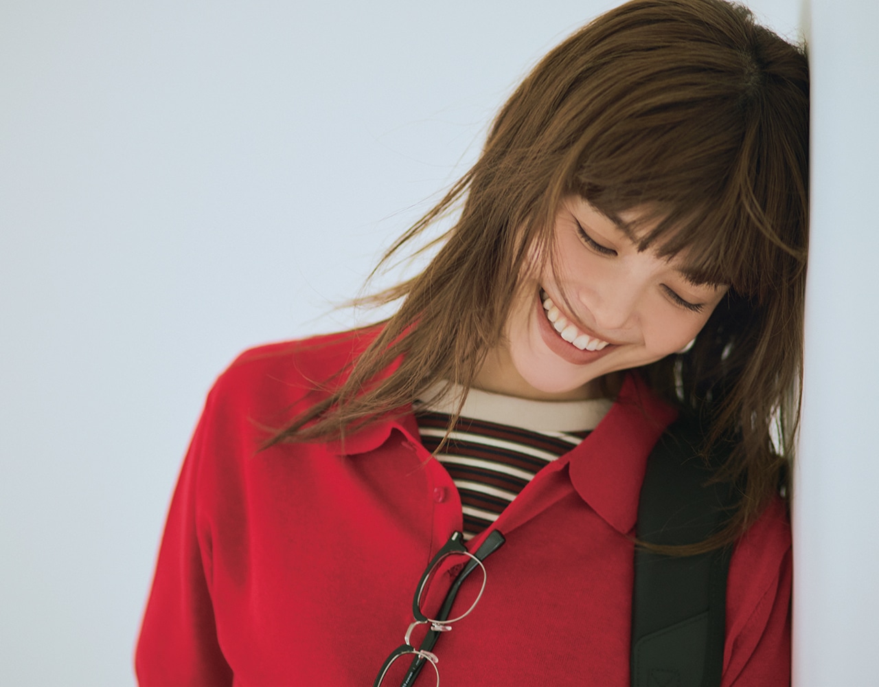 【MACKINTOSH PHILOSORHY GREY LABEL （マッキントッシュ フィロソフィー グレーラベル）】のポロトップス　コーデ　垣内彩未さん