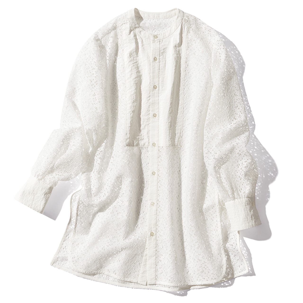 3.HÉLIOPÔLEのシアーシャツ ¥27500