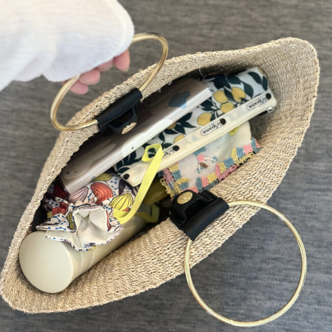 COTTOのサークルハンドルかごバッグ