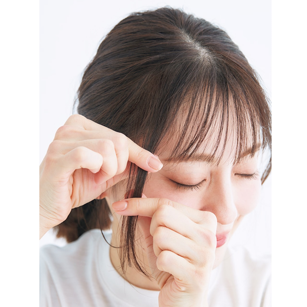 3.キープスタイリングを毛束にON