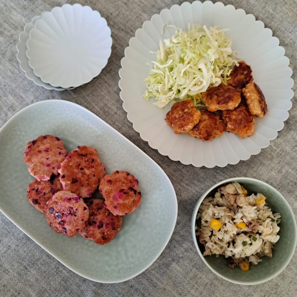 つくねが主菜の食卓