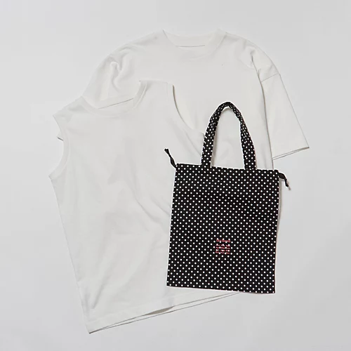 12closet
【洗える】大人に似合う・巾着付き USAコットンワイドTシャツ&ノースリーブTシャツ