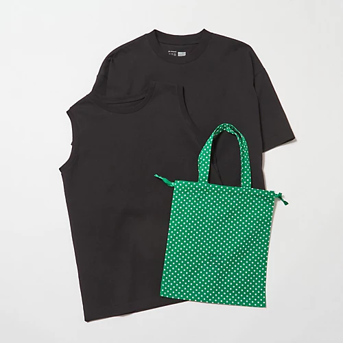 12closet
【洗える】大人に似合う・巾着付き USAコットンワイドTシャツ&ノースリーブTシャツ