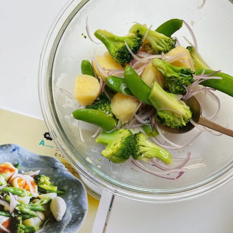 「いろいろ野菜のゆで合わせサラダ」工程