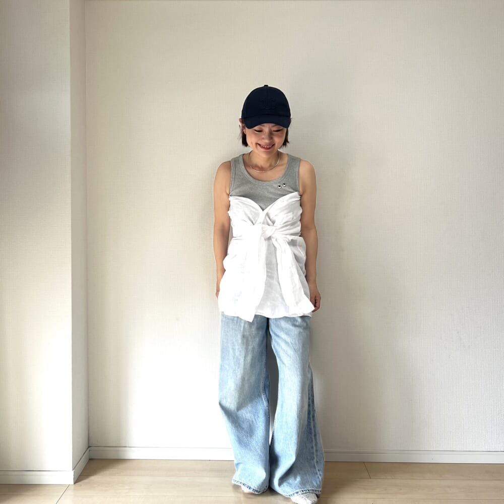 UNIQLO　ユニクロ　シャツ　リネンシャツ　プレミアムリネンシャツ　UV対策　プチプラ　夏服