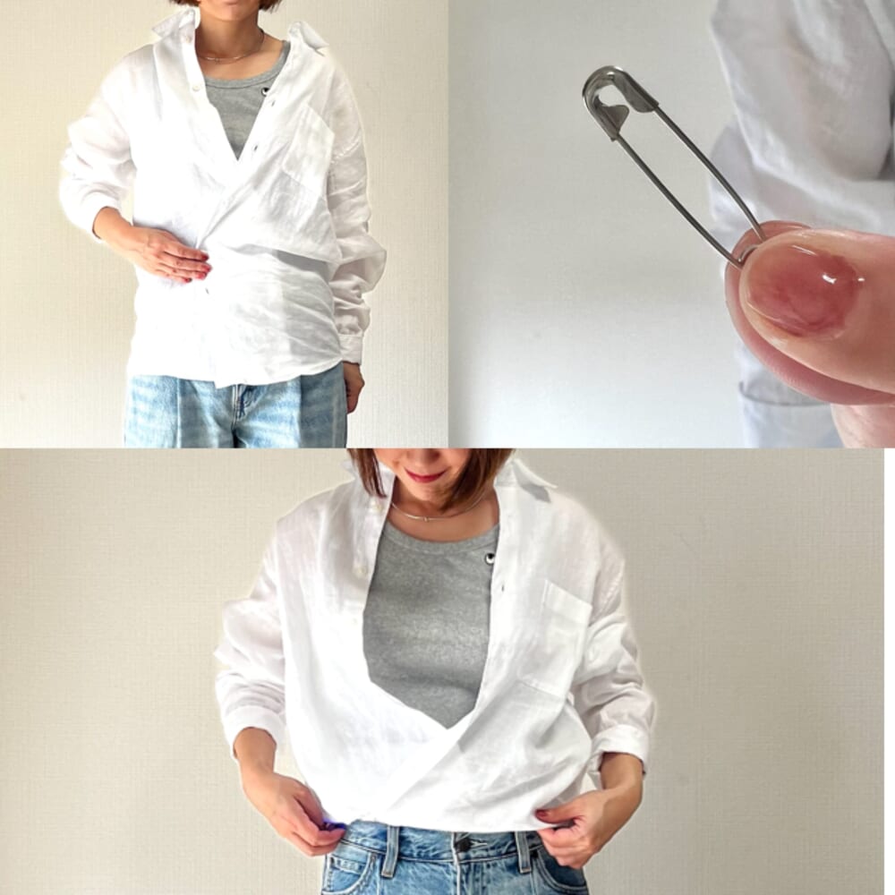 UNIQLO　ユニクロ　シャツ　リネンシャツ　プレミアムリネンシャツ　UV対策　プチプラ　夏服