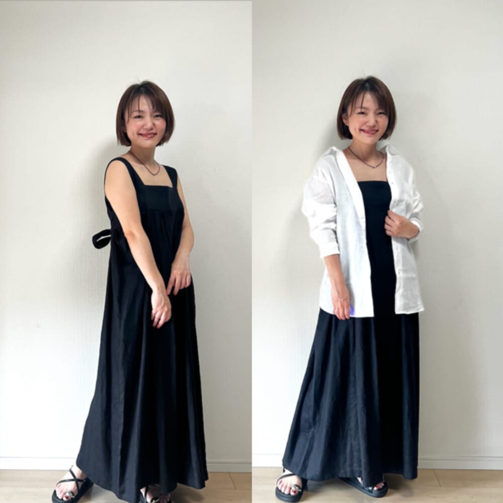 UNIQLO　ユニクロ　シャツ　リネンシャツ　プレミアムリネンシャツ　UV対策　プチプラ　夏服