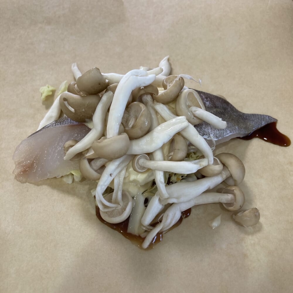 ウイークリーログ 夕食 白身魚のレンジ蒸し