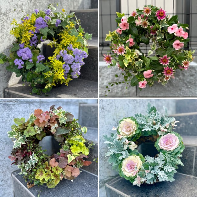 寄せ植えリース
