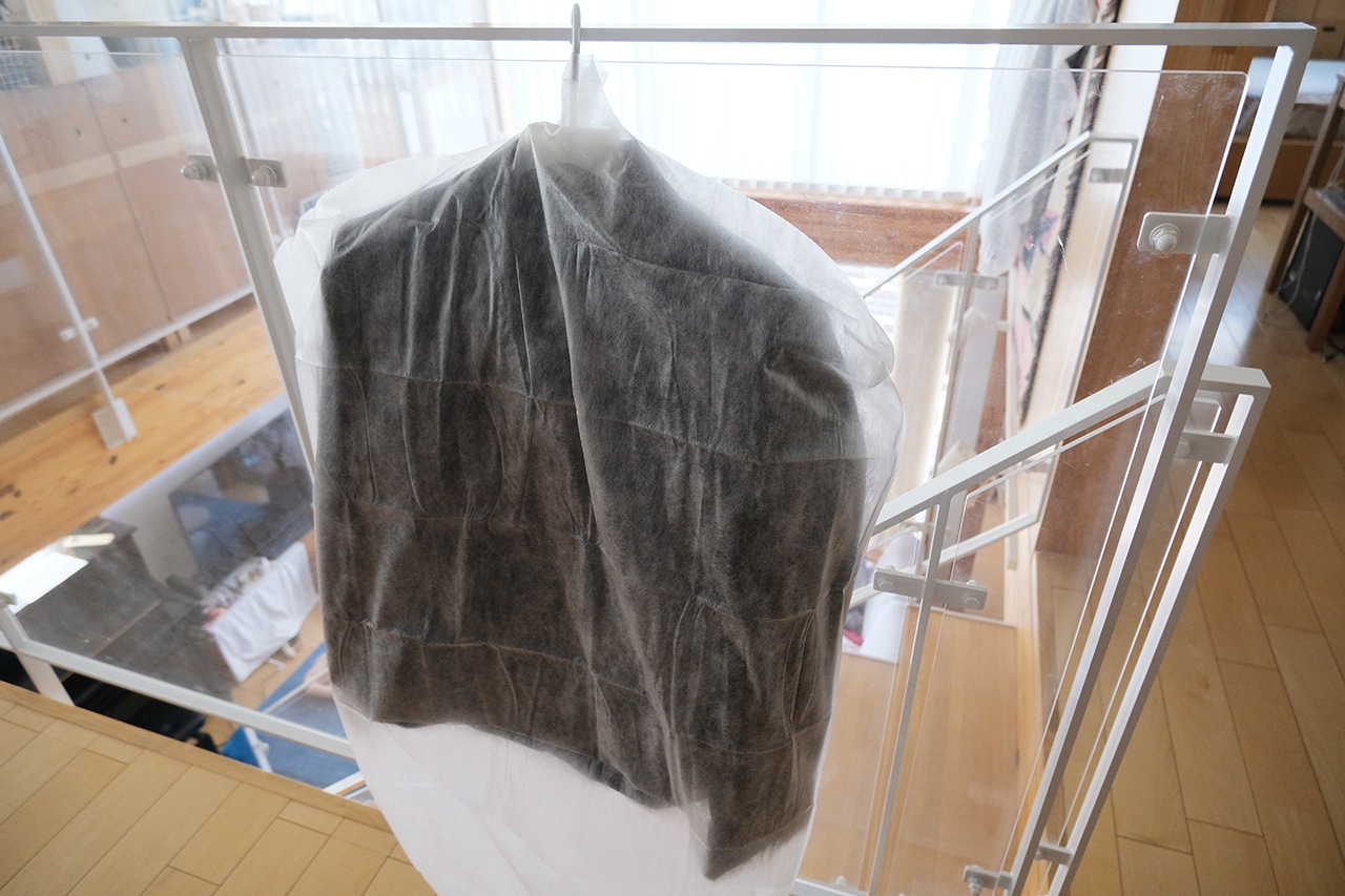 防虫衣類カバー　ロング丈使用シーン