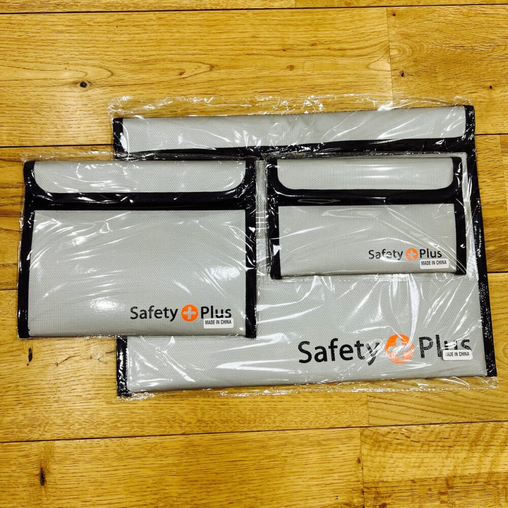 Safety Plus 耐火バッグ3サイズセット モバイルバッテリー リチウムイオン電池製品　防災　防火