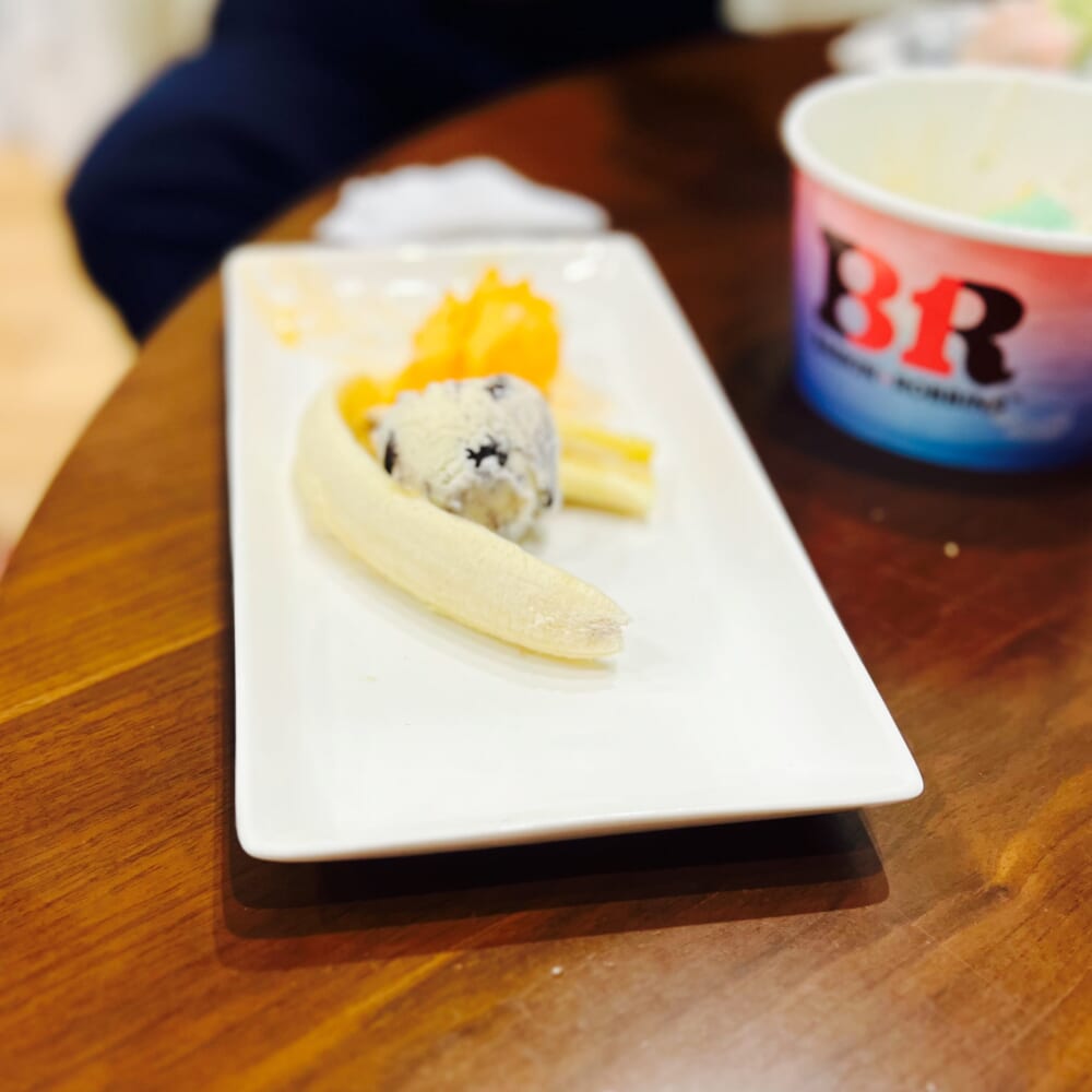 サーティワンよくばりフェス ポップスクープ クッキーアンドクリーム バナナスプリット