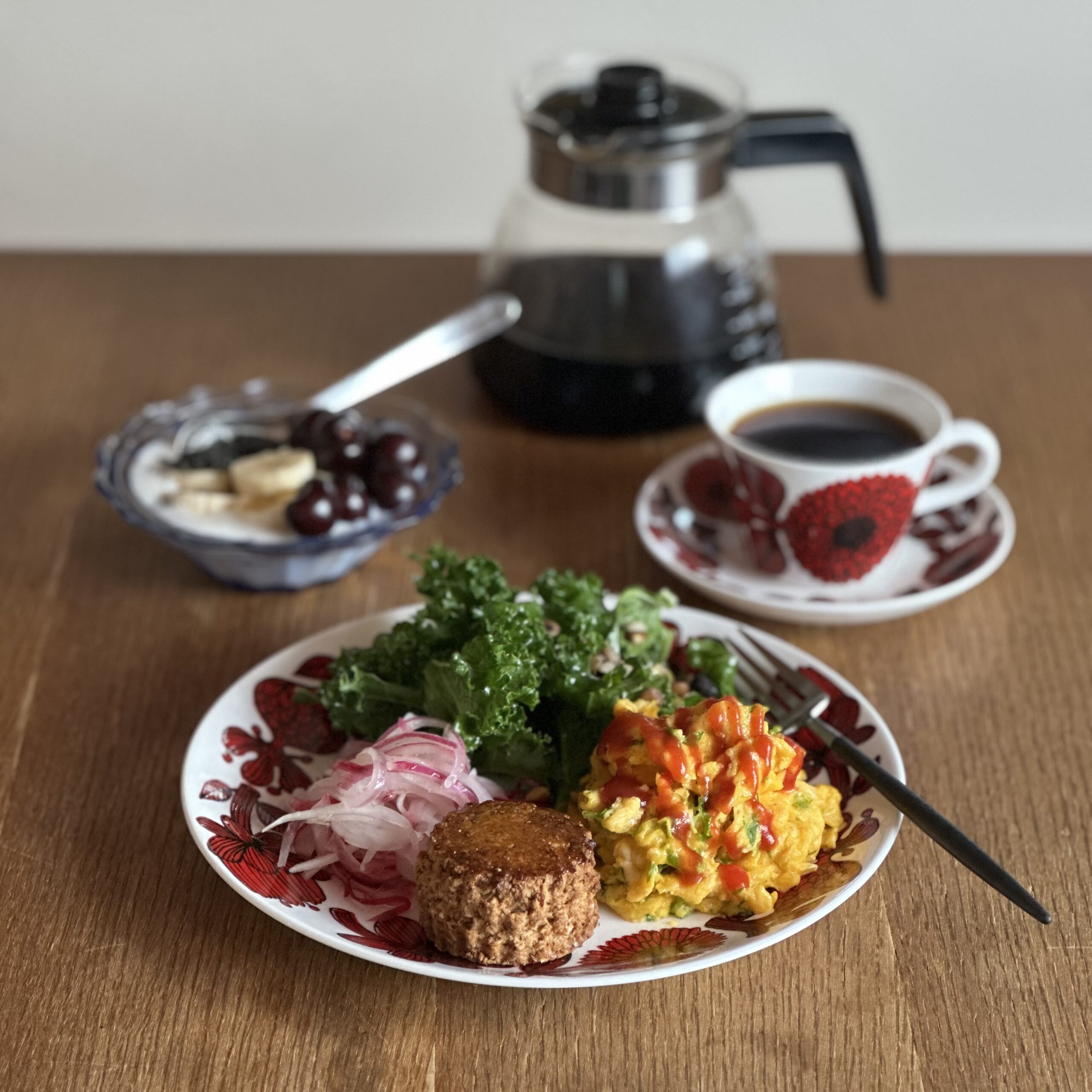 わが家の朝ごはん　グスタフスベリ　北欧ヴィンテージ食器