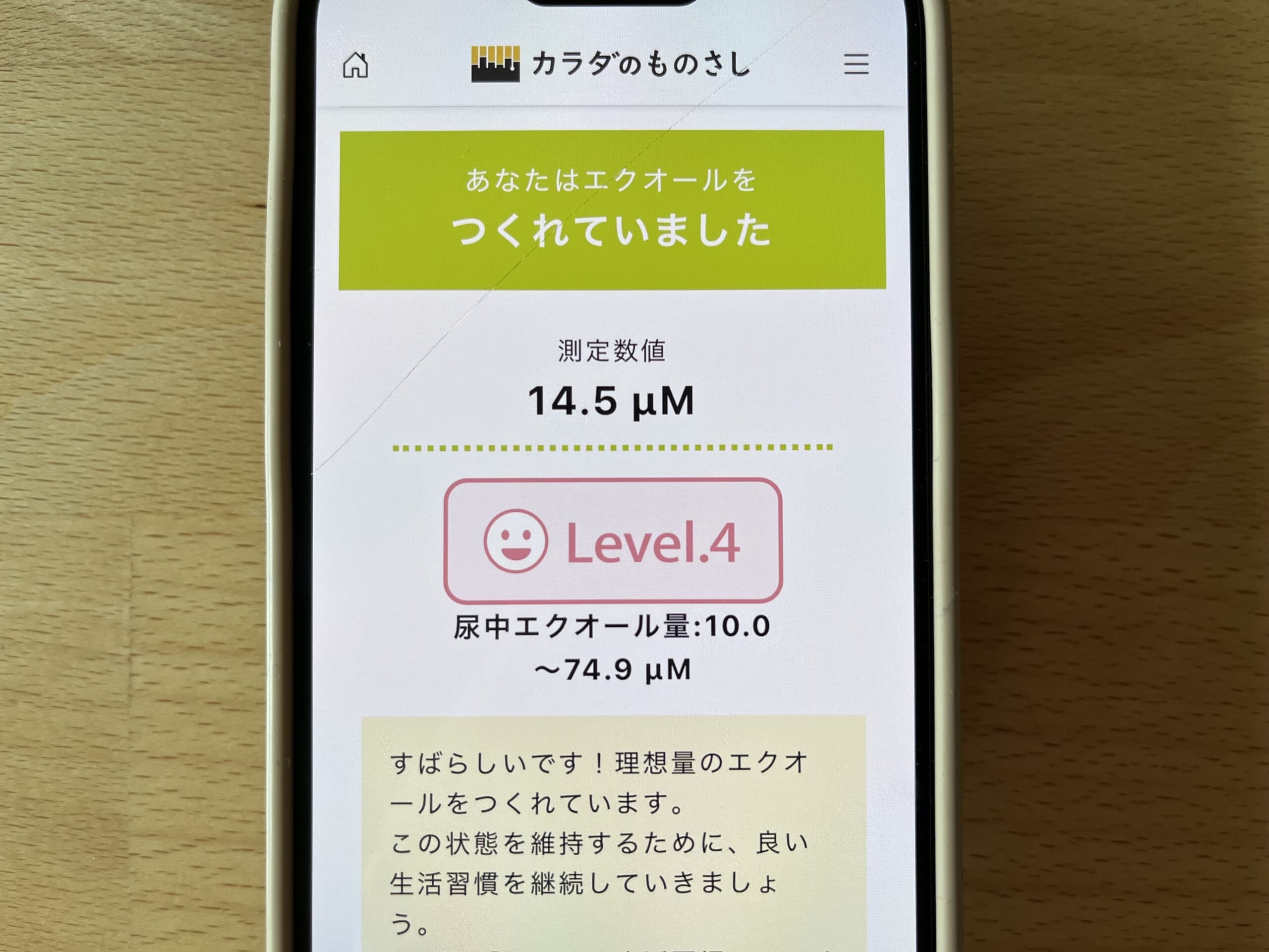 ソイチェック検査結果　エクオール　更年期検査