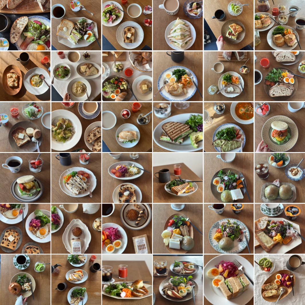 朝食の記録　朝ごはん記録　わが家のモーニング