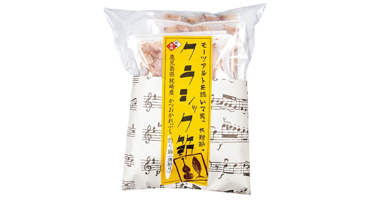 金七商店 クラシック節／薄削り（30ｇ×7P入り 21g）￥680（価格改訂の予定あり）／金七商店