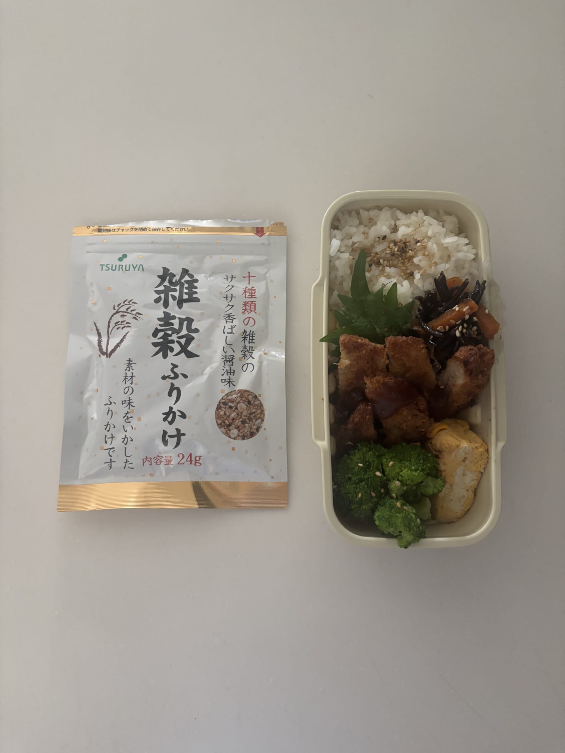 ツルヤの雑穀ふりかけを使ったお弁当