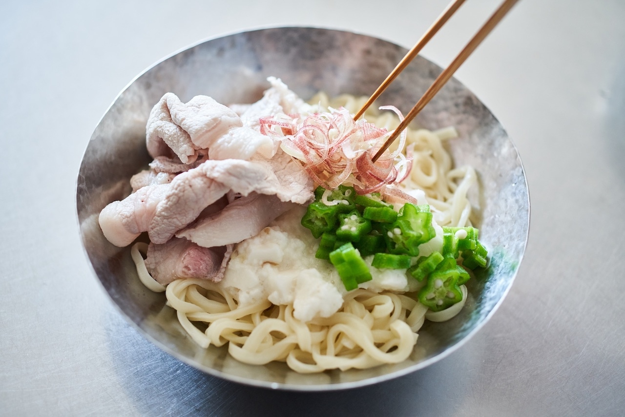 榎本美沙さん 豚しゃぶねばねば海苔うどん