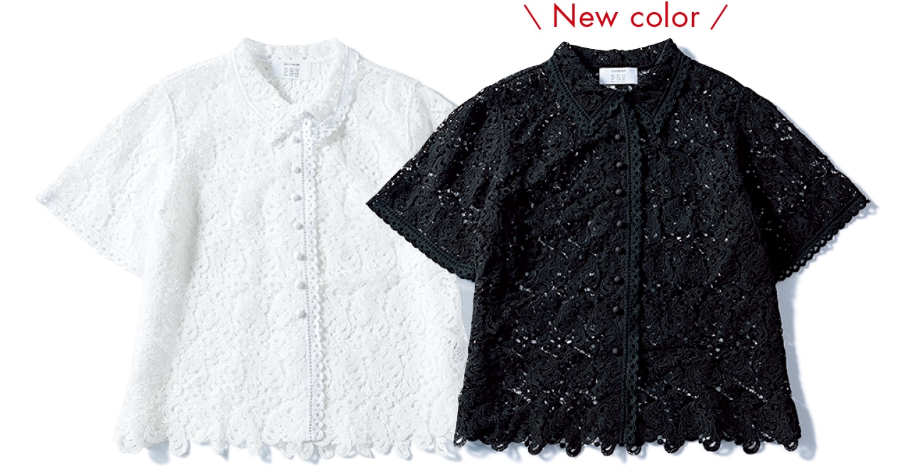 12closet(トゥエルブクローゼット)【洗える】 【石上美津江さんコラボ】インドレースシャツ