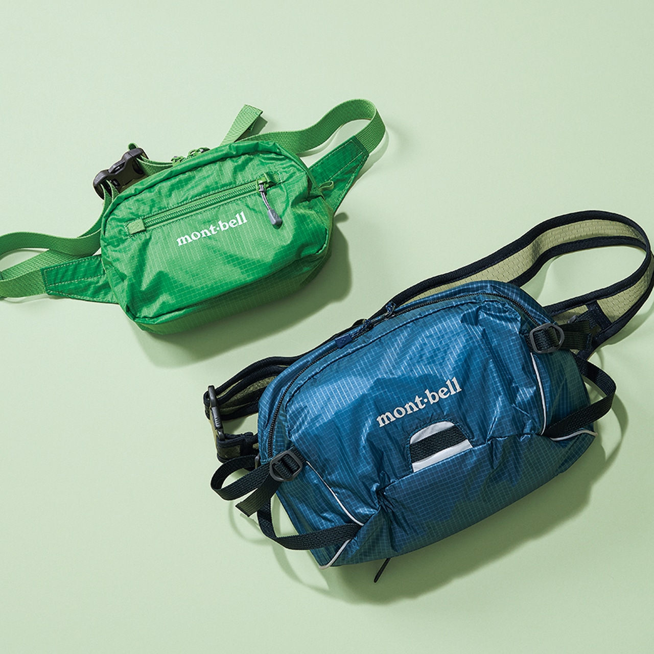 mont-bellのボディバッグ (左上)¥3900・(右下)¥7200