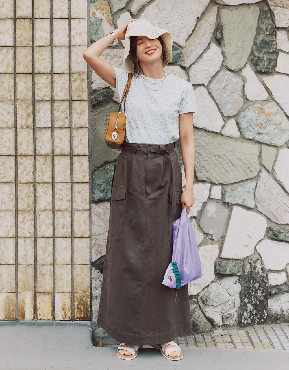 【やわらかT】で涼感アップ コーデ 高垣麗子さん