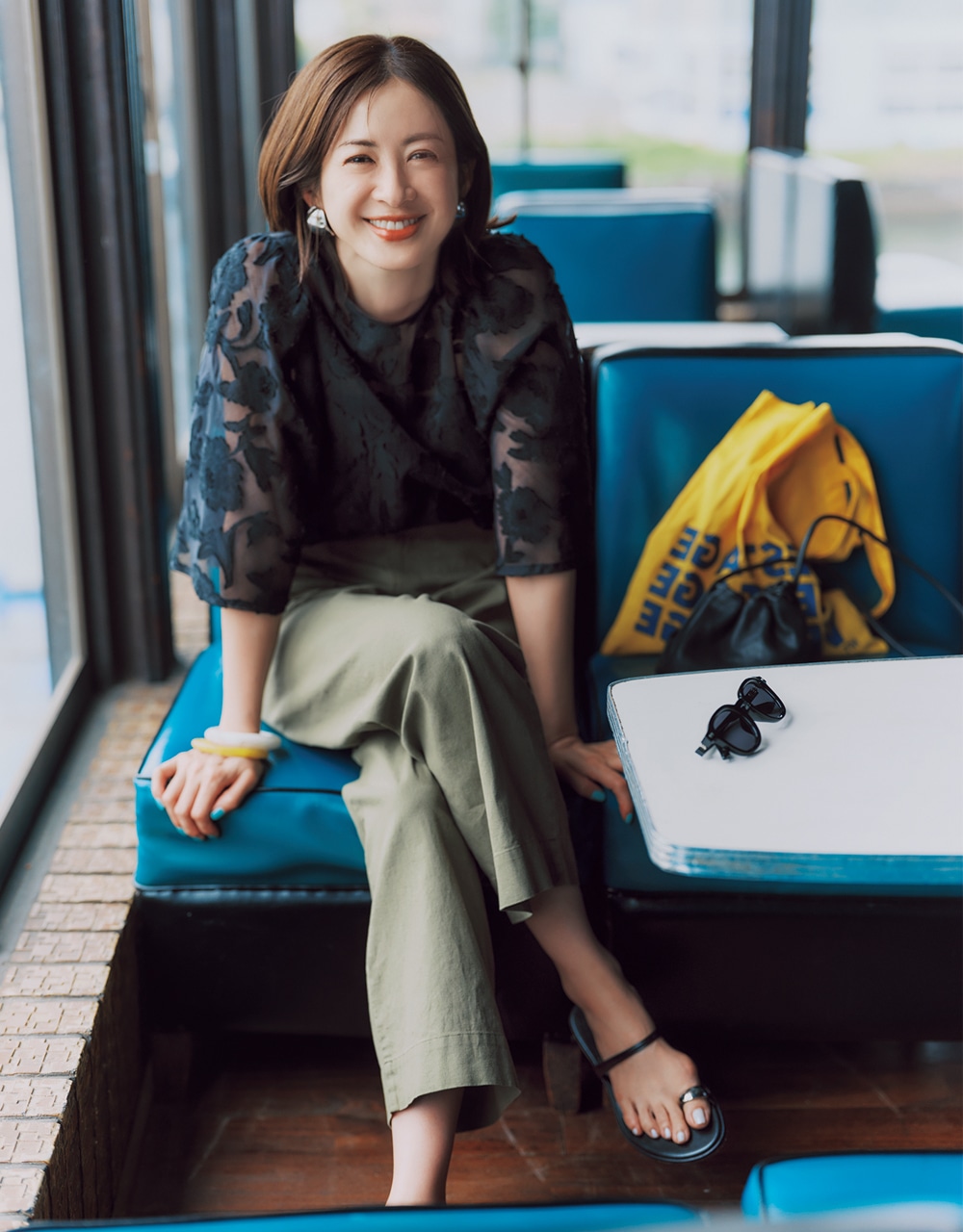 【透ける素材】で涼感アップ コーデ 高垣麗子さん