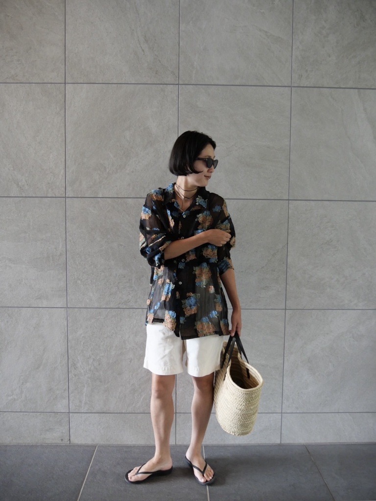 スタイリスト高橋美帆さん紹介　Aeta（アエタ）のかごバッグを持った夏の全身コーディネート例