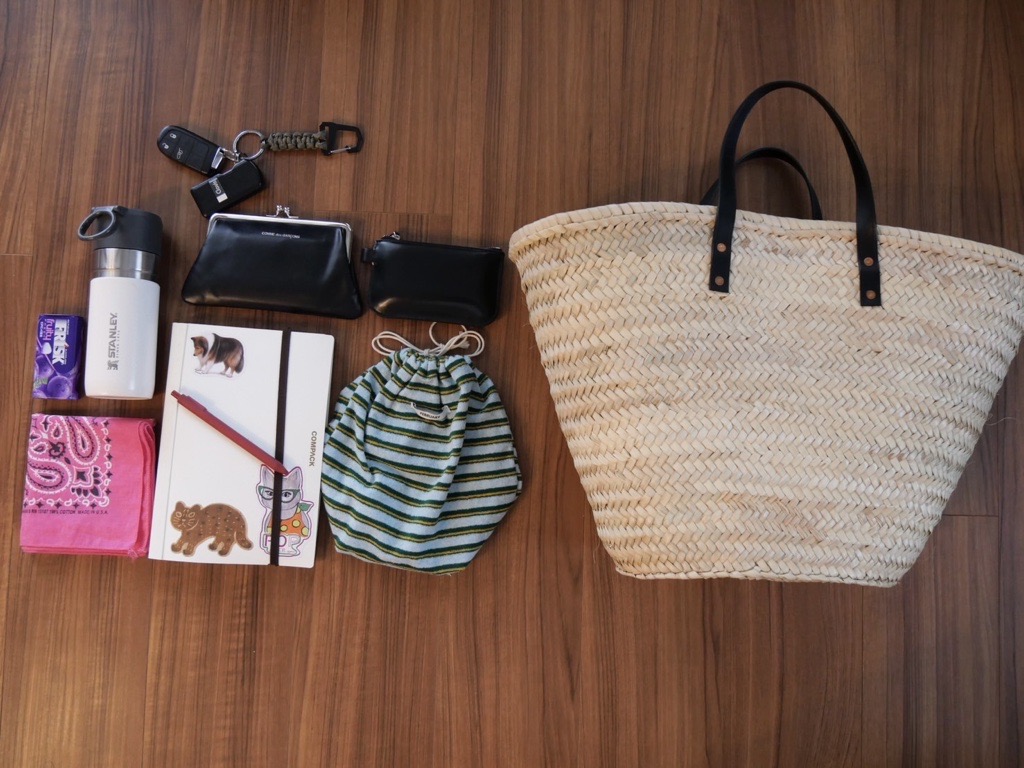 スタイリスト高橋美帆さん紹介　Aeta（アエタ）のかごバッグの中身
