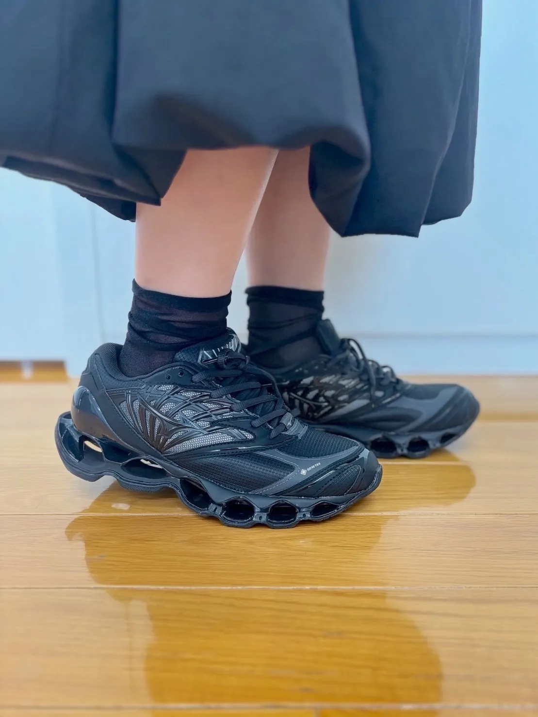 MIZUNO（ミズノ）「WAVE PROPHECY LS GTX」スニーカー　着用した足元
