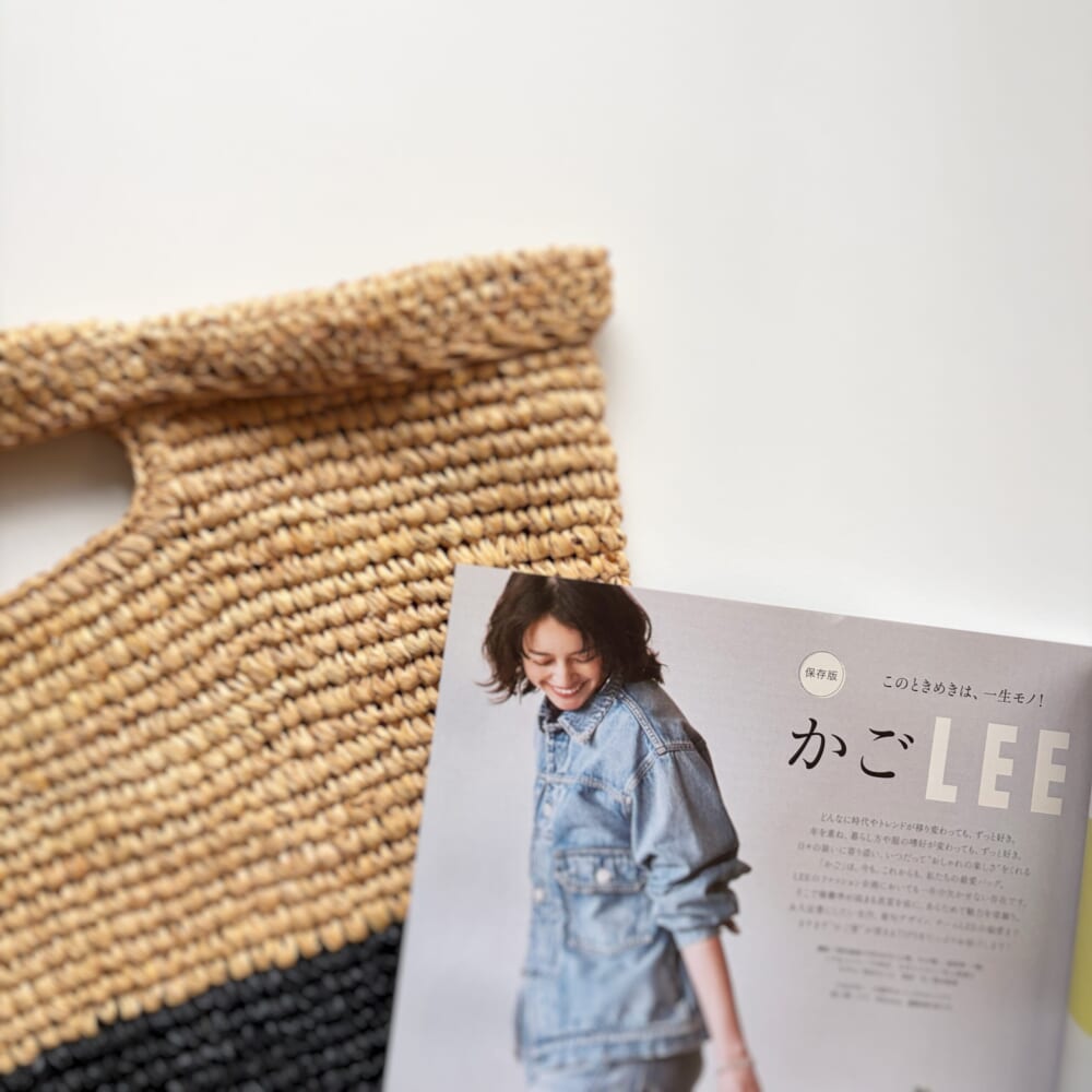 LEE7月号 ドット かごバッグ