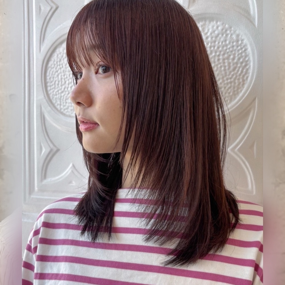 【ナチュラルで垢抜ける可愛すぎない大人ミディアム】アザーカット01