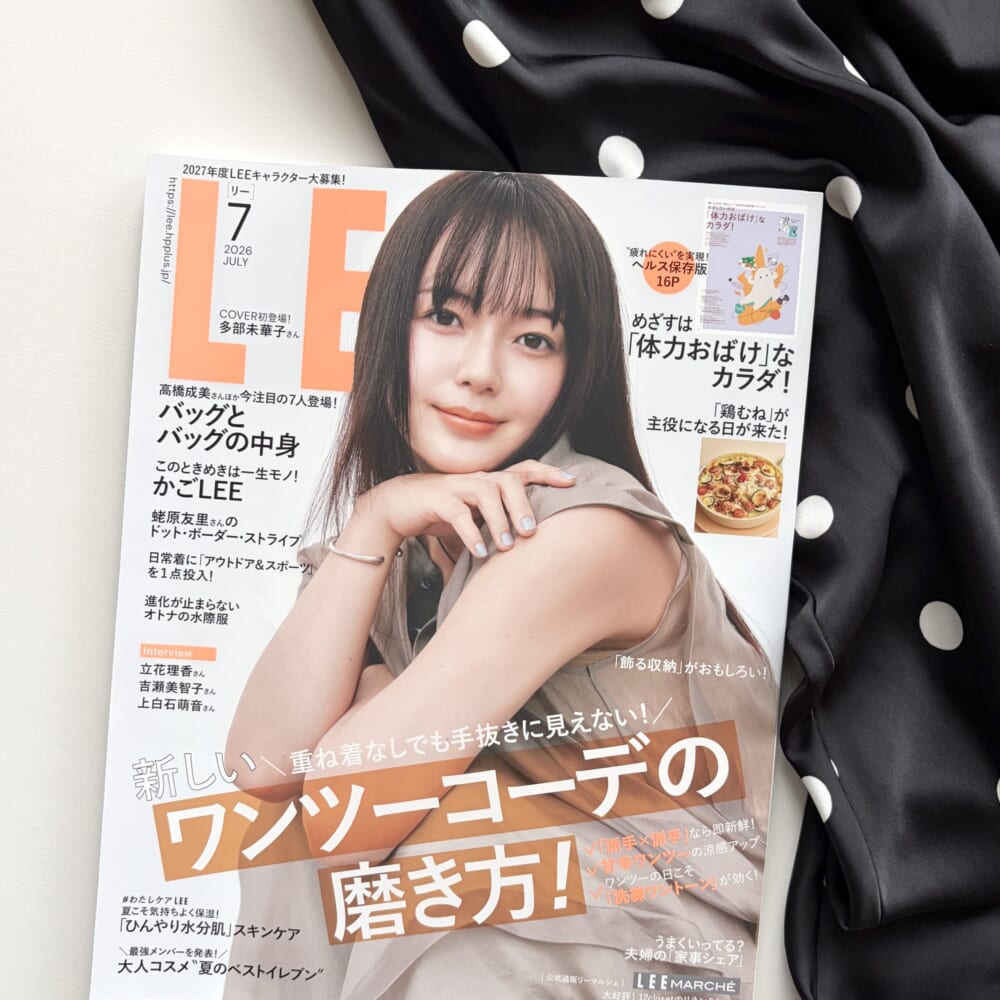 LEE7月号 ドット かごバッグ