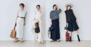 【ブラックvsホワイトのワントーンコーデ】白、黒ワンツーで、夏の着こなしの洗練度がアップ！