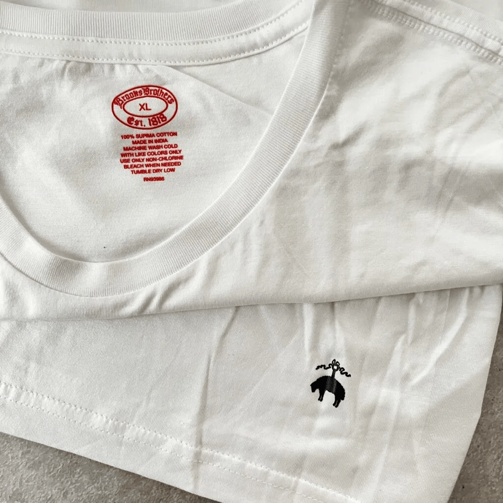 「ブルックス ブラザーズ スーピマコットン GFロゴ 3パック クルーネックTシャツ」中身