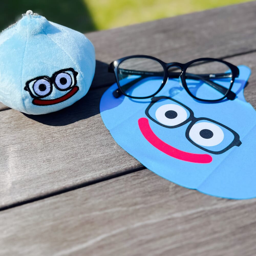 Zoff　DRAGON QUEST 40周年記念コラボレーション　スマイルスライムマスコットクリーナー 眼鏡スライム　メガネ拭き